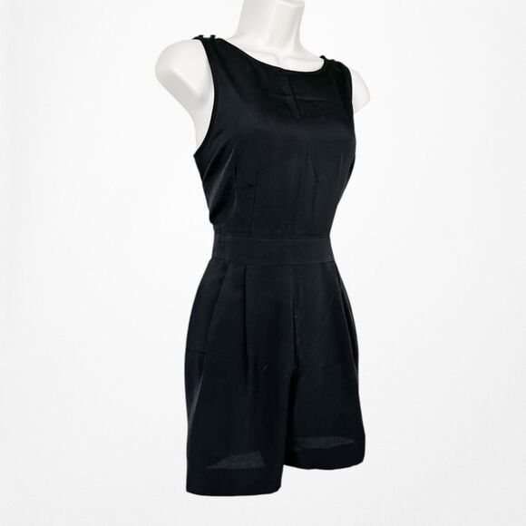 Vintage Y2K Black Sleeveless Casual Tank Dress Shorts Romper Size M - Picture 4 of 7